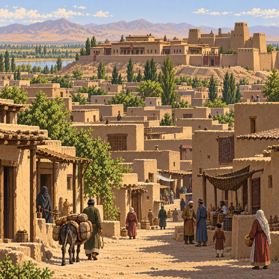 Ming O‘rik saroyining uzoqdan ko‘rinishi: badiiy talqin
