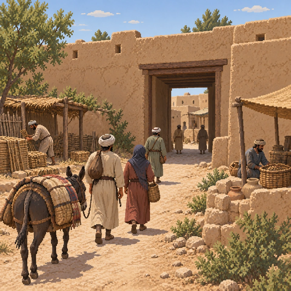 Badiiy tasvir. Qanqa: shahar istehkomlariga olib boradigan yo‘l