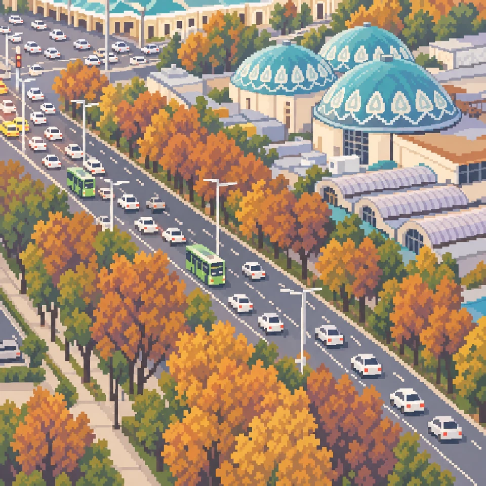 Городская улица и купола рынка по фотографии Евгения Сорочина / Газета