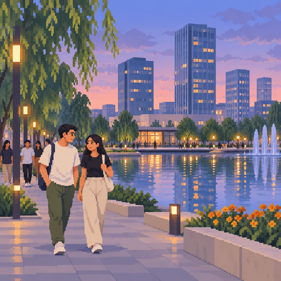 Tashkent City — на вечерний круг